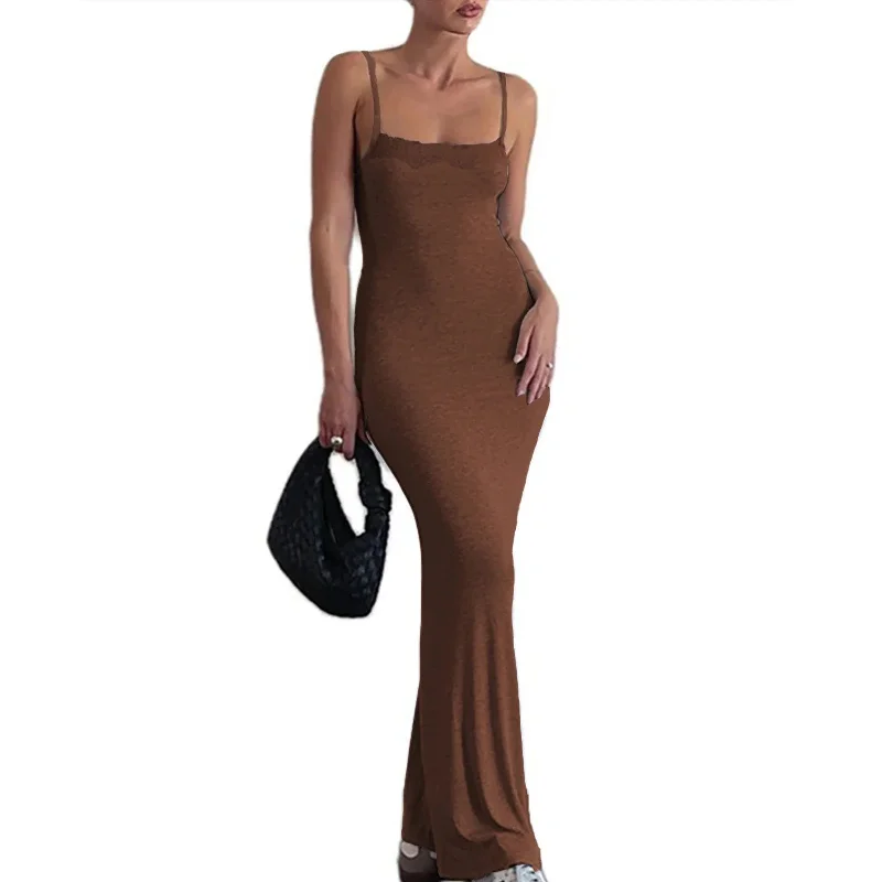 FashionSierra - Summer Color Sleeveless Bodycon Party Cocktail Beach Streetwear Maxi Dress