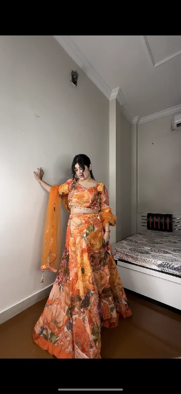 Orange lehenga