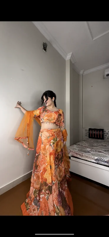 Orange lehenga