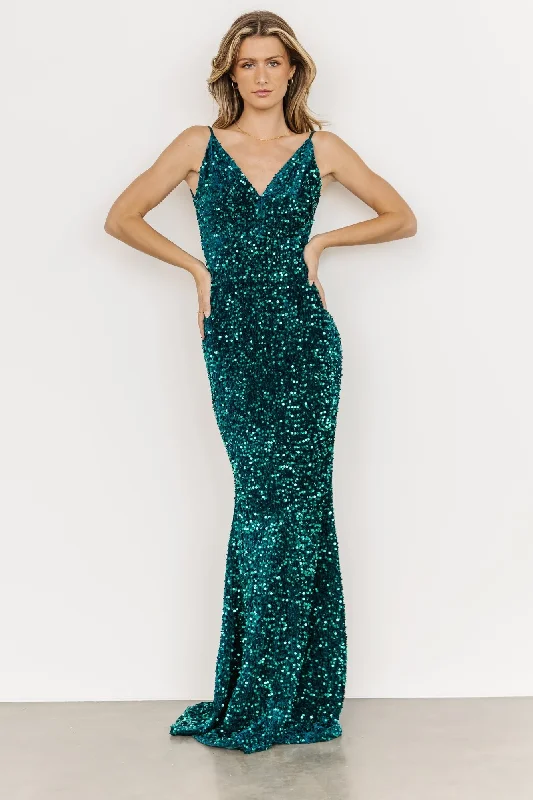 Valdez Sequin Gown | Topaz