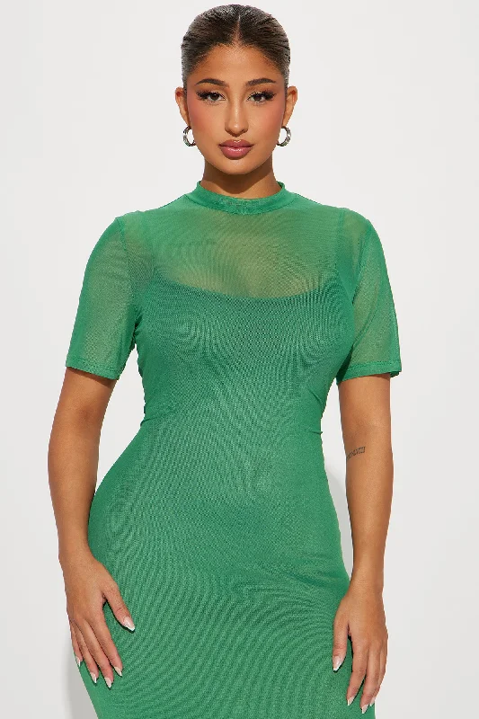 Vicky Mesh Maxi Dress - Green