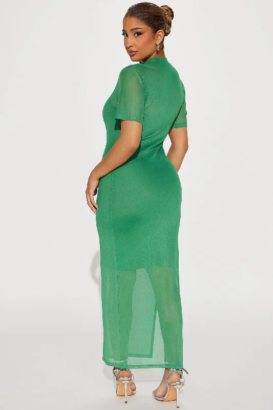 Vicky Mesh Maxi Dress - Green