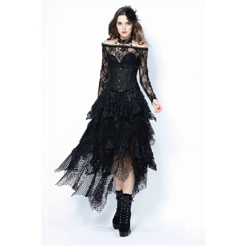 Women's Punk Multi-layered Mesh Skirt