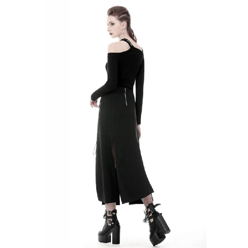 Women's Punk Sexy Slit Irregular Long Skirts