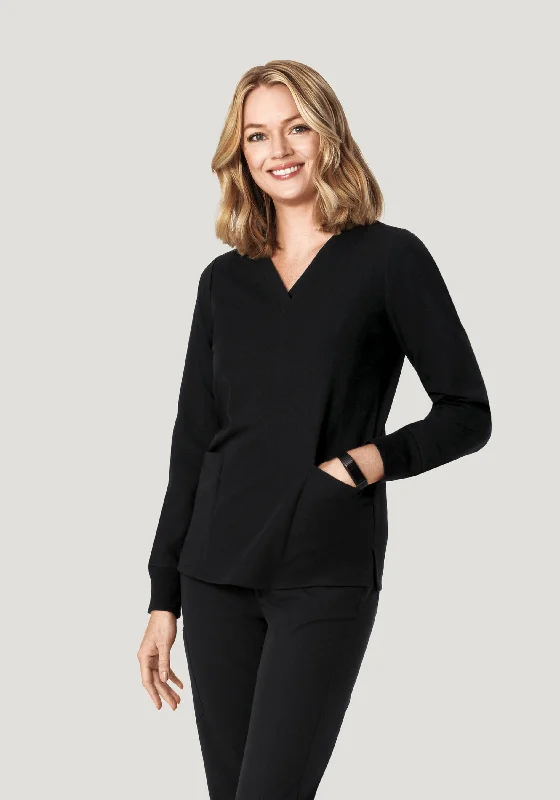 Long Sleeve 6 Pocket Top Black