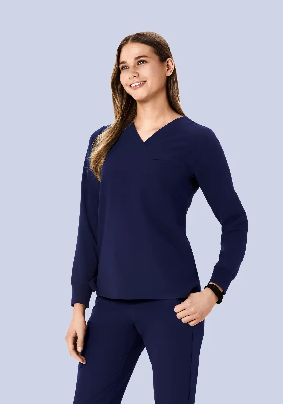 Long Sleeve One Pocket Top Navy